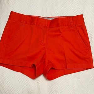 J. Crew Orange Midrise Shorts, size 6